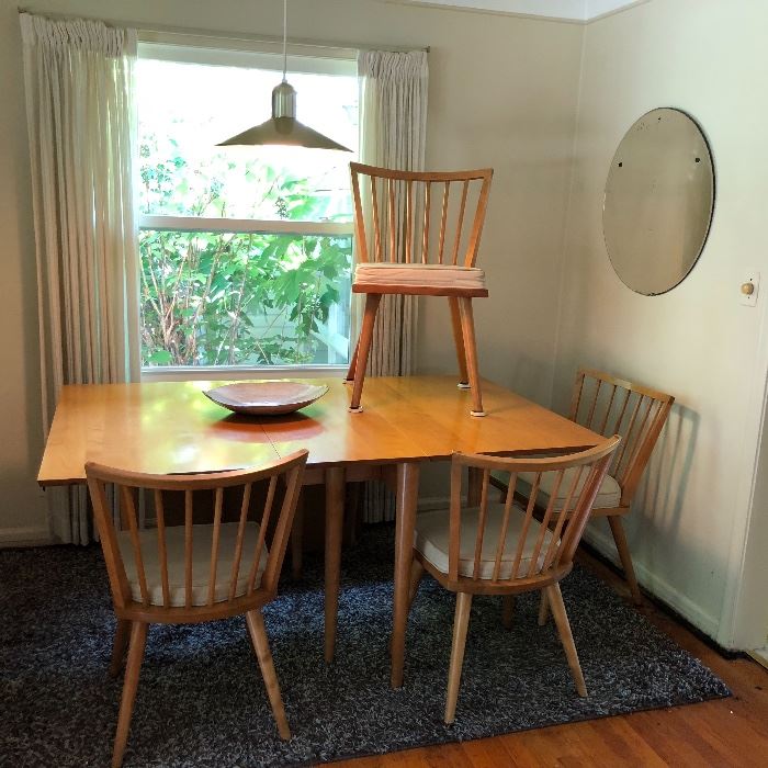 Conant Ball Drop Leaf dining table and 4 chairs