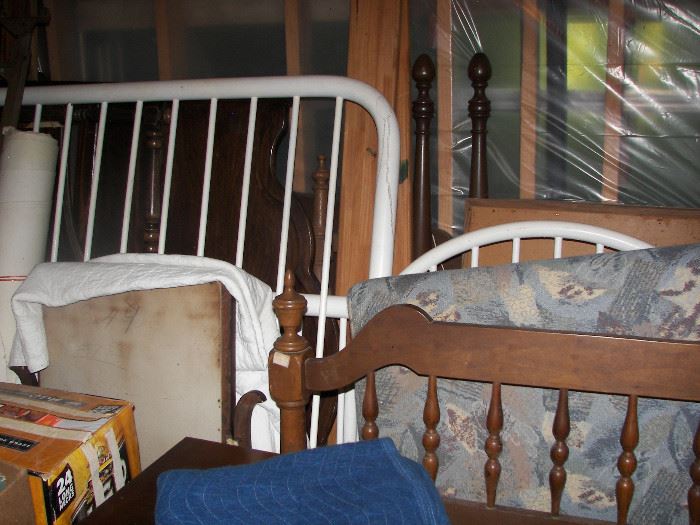 metal and wood vintage beds