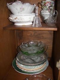 Lamogue china, cut glass and collectable plates 