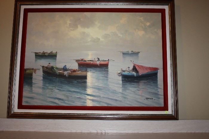 Fantastic original oil painting by Hansen looks  even better in person, Signed of course by the painter, a must see.