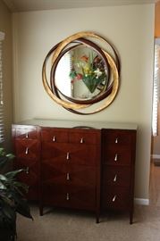 This is one of 2 dressers/chest of drawers, and part of a complete "Baker" King bedroom set. See the following pictures.