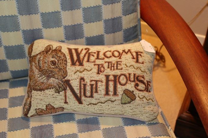 decor pillow we are all nuts