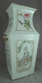 Amazing Chinese "Guan Yao Nei Zao" (Imperial Kiln) Famille Rose Porcelain Poem Vase Dated 1893