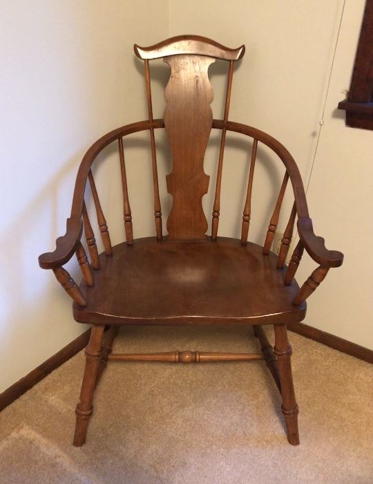 Windsor  style comb-back armchair . 