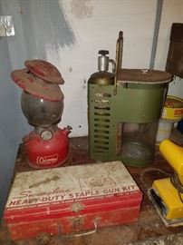 Old lanterns & staple gun