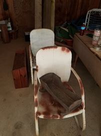 Vintage metal chairs