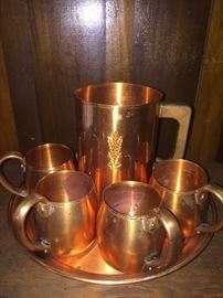 vintage Moscow Mule set--the real deal