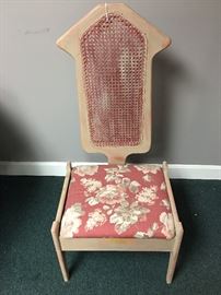 High Backed Caned Seat with Storage   http://www.ctonlineauctions.com/detail.asp?id=746660