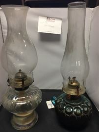  Two Vintage Oil Lamps        http://www.ctonlineauctions.com/detail.asp?id=746692