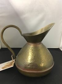Hammered Brass Pitcher, Ashtray, Tankard, & More  http://www.ctonlineauctions.com/detail.asp?id=746770