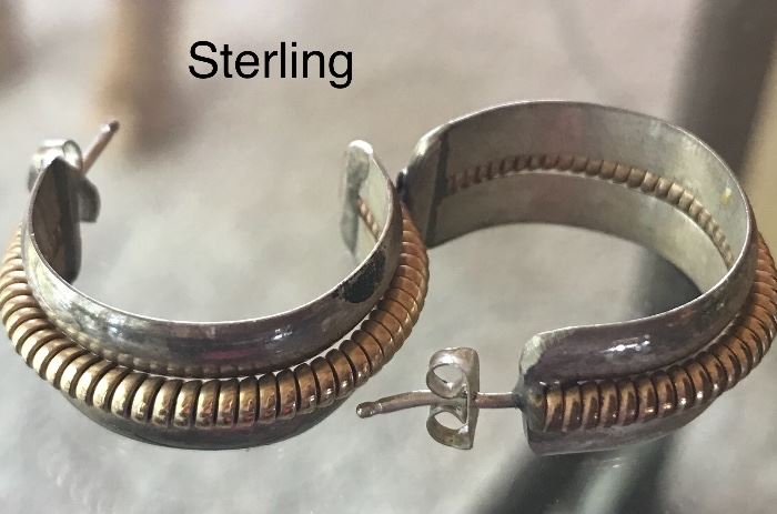 Sterling hoop earrings 