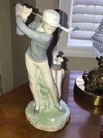 Lladro Golfer Figurine 