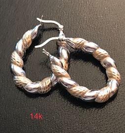 14k hoop earrings 
