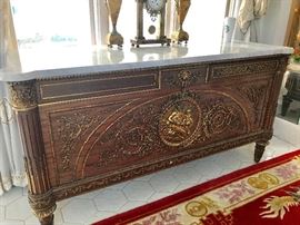 Magnificent Empire- Napoleon Buffet- with marble top -All these pieces were purchased in an art gallery in Italy