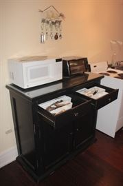 Cabinet, Microwave and Toaster Oven