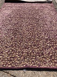Large purple wool rug, 7'10"x10'10"