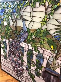 Large stained glass panel -hanging