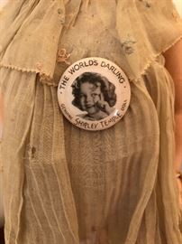 Original Shirley Temple button on dress