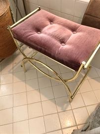 Vanity stool -brass