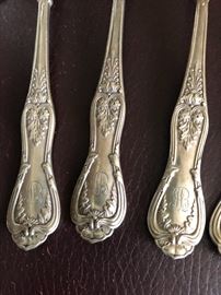 Detail of the Tiffany silverplated flatware