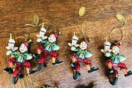 Katherine's Collection. Clown on unicycle. Retired. Small. $15 each.