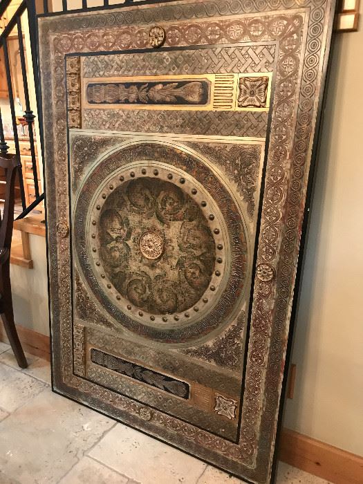 (1 of 2 pictures.) 60" x 40". Architectural statement piece. Heavy. Pics don't do it justice. Priced at $1,500 (retail). Estate sale price: $495