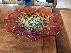 Glass plate to hang on wall. 17" @ $75