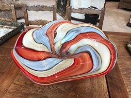 Glass plate to hang on wall. 25". $110