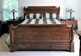Ethan Allen California King Sleigh Bed