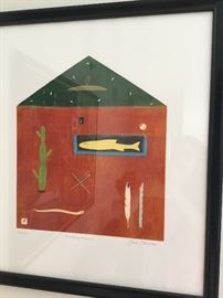 Pair of Jane Poulton signed limited ed lithographs $275