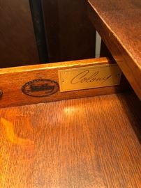 Stickley Furniture Desk - Chair and file .                                         