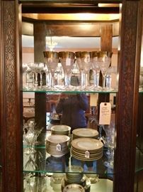 Moser Wine and Water with gold gilt, Antique Nippon, Curio / China Cabinet