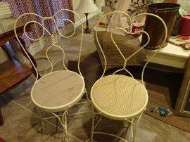 antique metal chairs