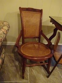 antique cane rocking chair