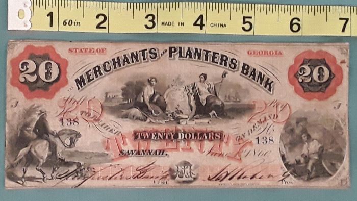 Merchants & Planters Bank $20.00 Note
