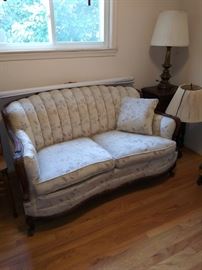 Carved sofa and Matching Chair