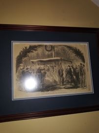 Print of "A wedding in the Army Potomac" 1863