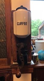 Antique coffee grinder