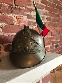 Antique French Fireman Helmet