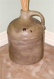 ANTIQUE 1800's SOUTHERN POTTERY JUG "C" IN EXCELLENT CONDITION!