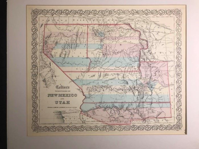 1855 Coltons Territories Of New Mexico  Utah