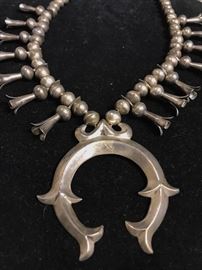 Old Pawn Style Squash Blossom Necklace