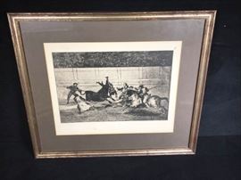 Francisco Goya La Tauromaquia Etching 