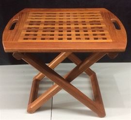 Teak Folding Side Table