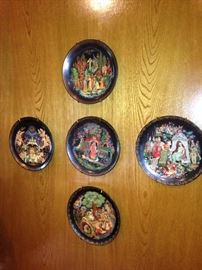Vintage Russian legends collector plates