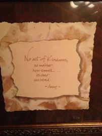 "No act of kindness, no matter how small . . . is ever wasted." Aesop