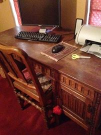 Smaller desk and chair