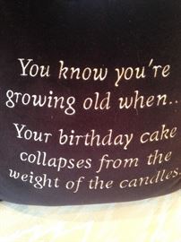 Pillow - "You know you're growing old when . . . "