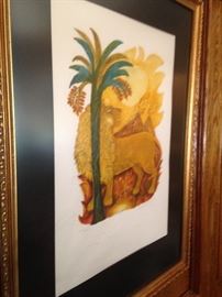 "Leo" matted and framed art (117/200) by Judith Bledsoe