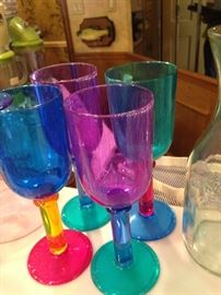 More colorful plastic glasses